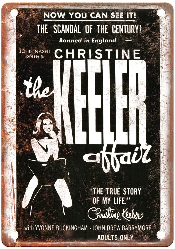 Christine Keeler Affair Vintage Movie Poster Old Retro Look Metal Sign