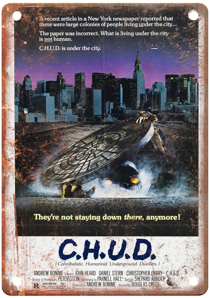 Chud Vintage Movie Poster Old Retro Look Metal Sign