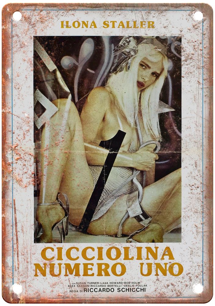 Cicciolina Number One Vintage Movie Poster Old Retro Look Metal Sign