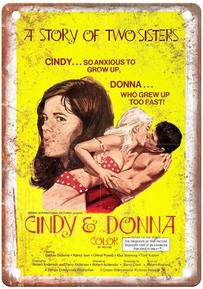 Cindy And Donna Vintage Movie Poster Old Retro Look Metal Sign