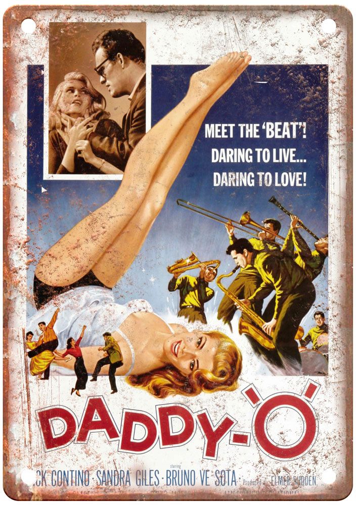 Daddy O Vintage Movie Poster Old Retro Look Metal Sign