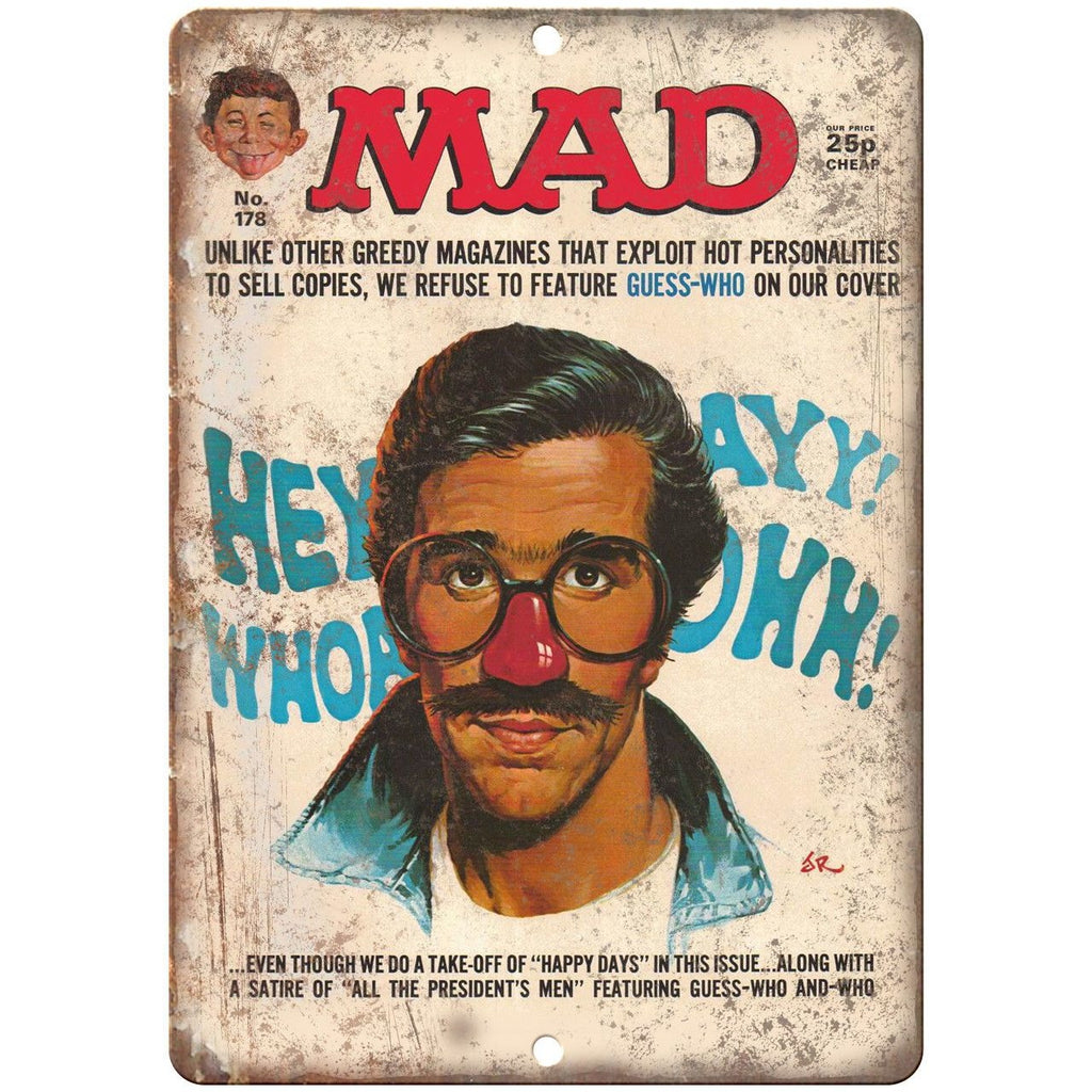Mad Magazine NO. 178 Happy Days Fonz 10" x 7" Reproduction Metal Sign J49