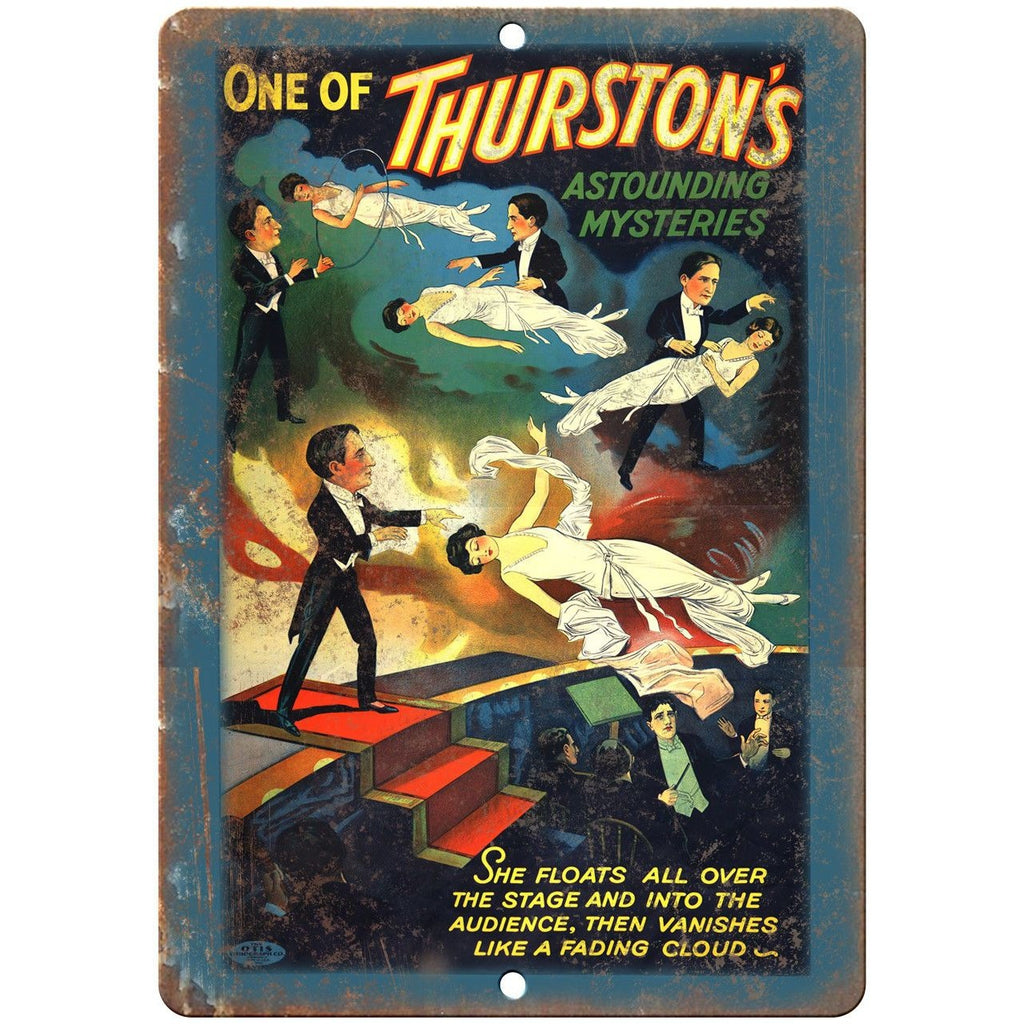 Thurston's Astounding Mysteries Poster 9" x 12" Reproduction Metal Sign ZH171