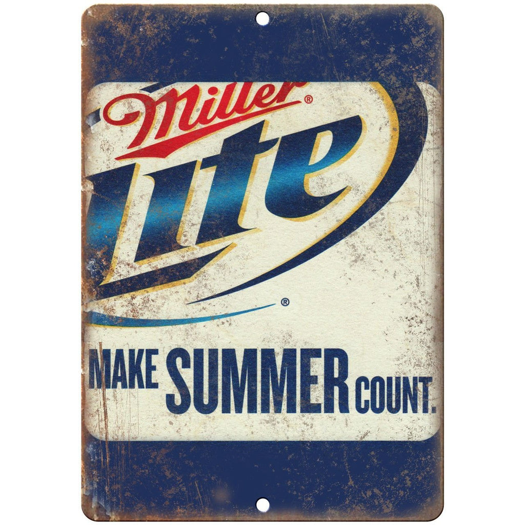 Miller Lite Vintage Beer Man Cave Ad 10" x 7" Reproduction Metal Sign E272