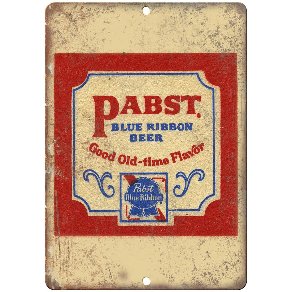 Pabst Blue Ribbon Beer Vintage Ad Reproduction Metal Sign E131