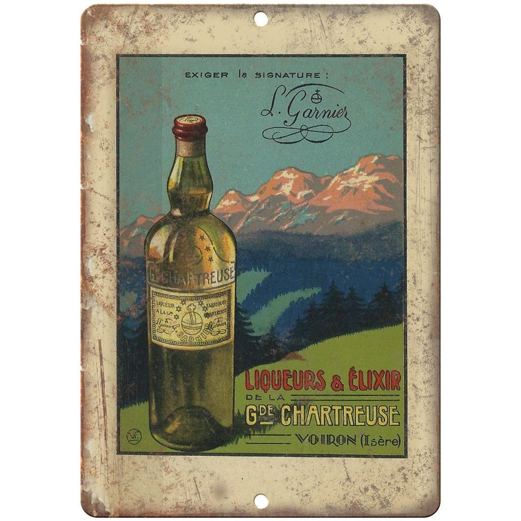 Chartreuse Liqueurs Vintage Liquor Ad Reproduction Metal Sign E90