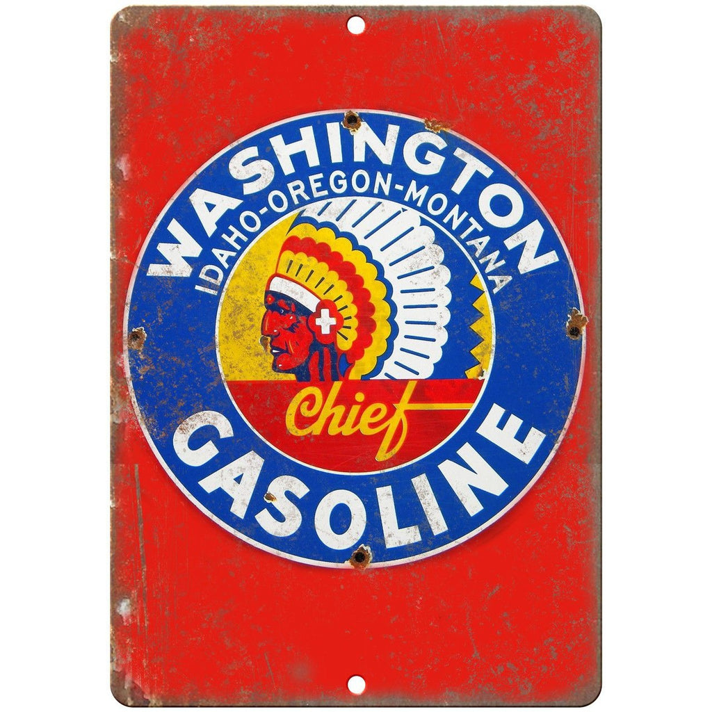 Washington Gasoline Porcelain Look 10" X 7" Reproduction Metal Sign U94