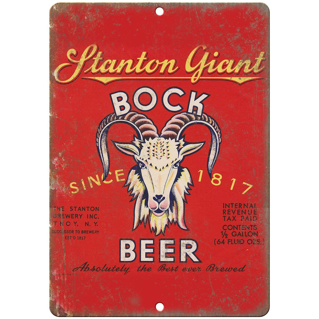 Stanton Giant Bock Beer Vintage Breweriana Reproduction Metal Sign E47