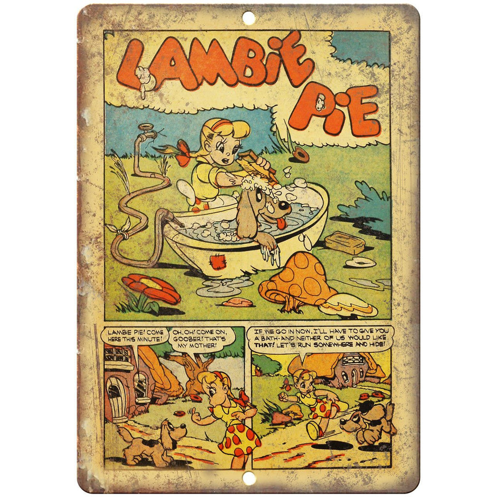 Lambie Pie Comic Vintage Strip Ad 10" x 7" Reproduction Metal Sign J570