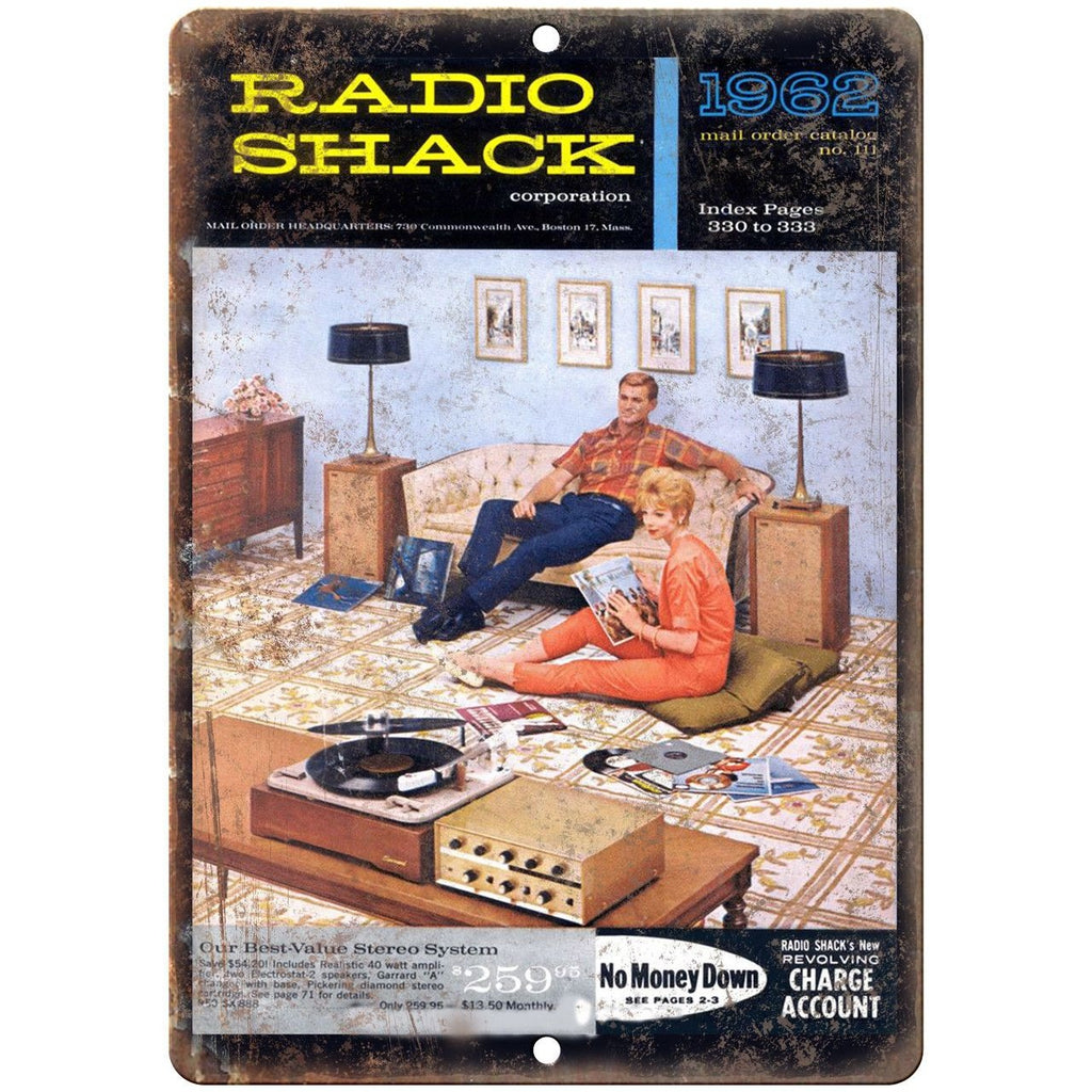 Radio Shack 1962 Audio Video Catalog Allied 10" x 7" Reproduction Metal Sign D31