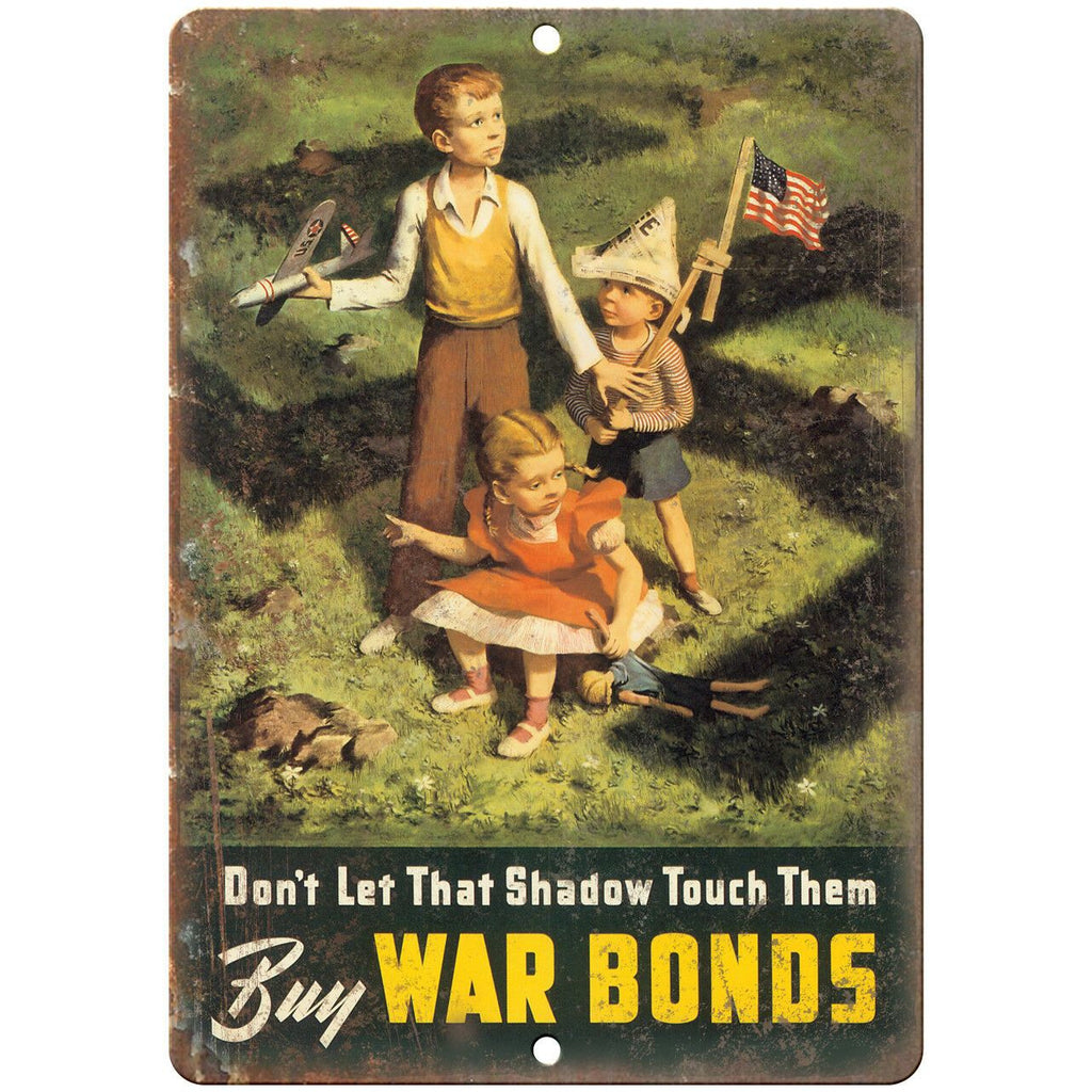 Buy War Bonds Vintage WW2 Propaganda Poster 10" x 7" Reproduction Metal Sign M95