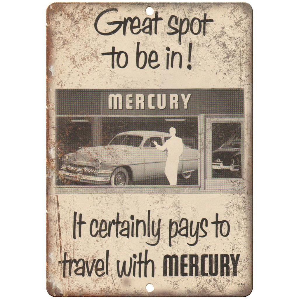 Mercury Automobile Vintage Dealership Ad 10" x 7" Reproduction Metal Sign A307