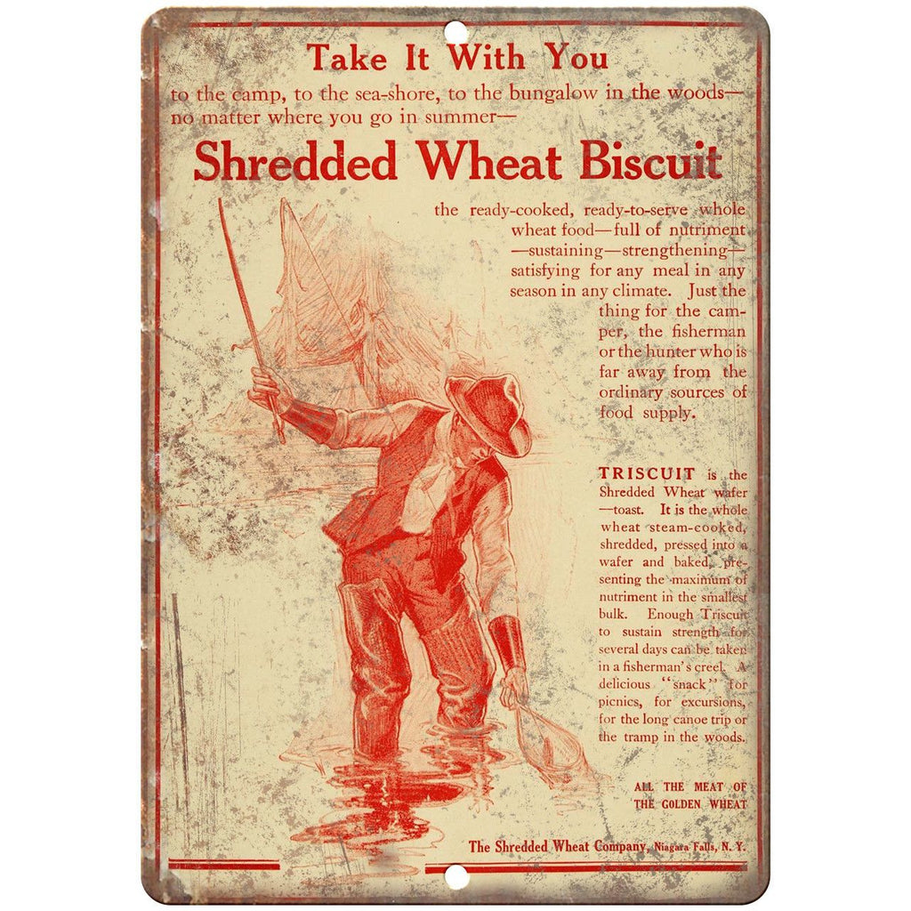 Shreadded Wheat Biscuit Vintage Ad 9" x 12" Reproduction Metal Sign N318