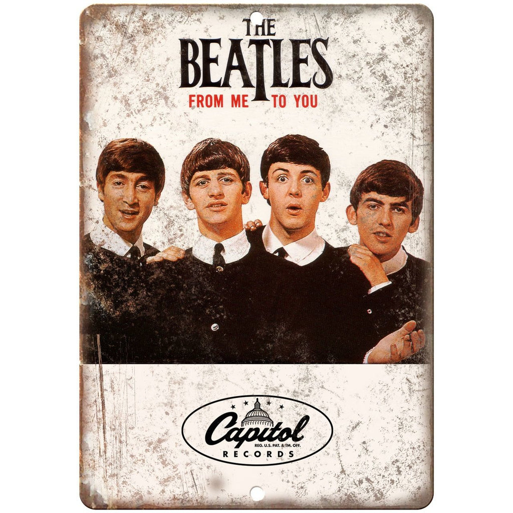 The Beatles From Me To You Capitol Records 10" x 7" Reproduction Metal Sign K18