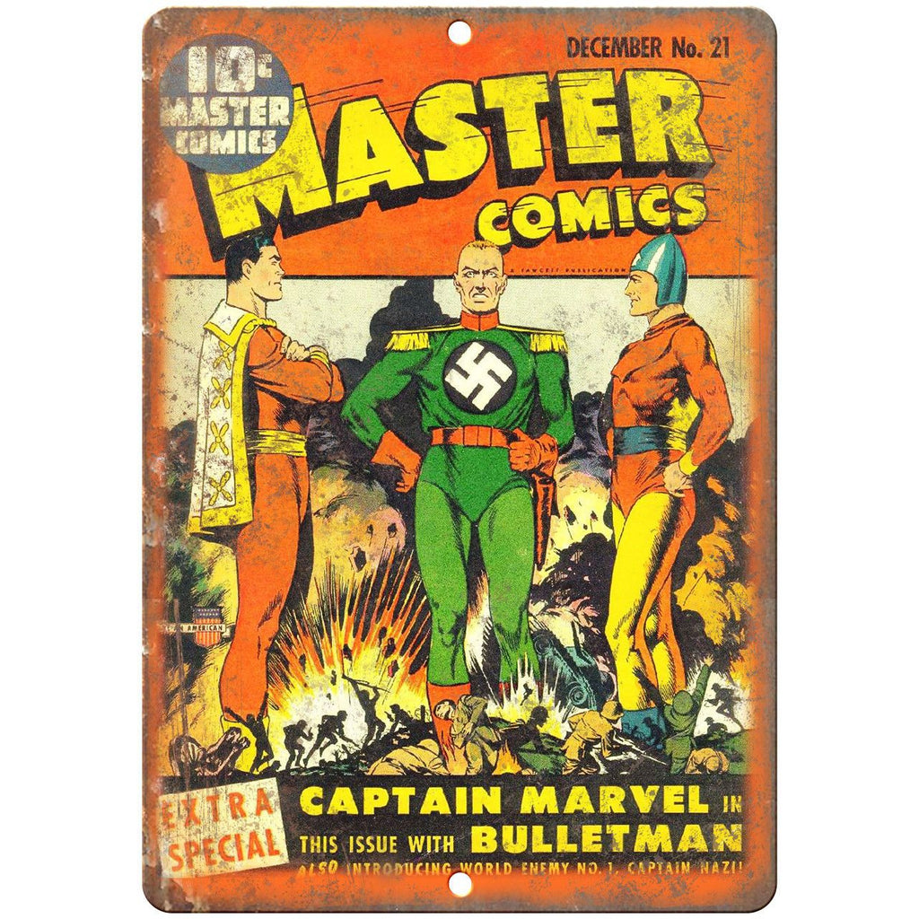 Master Comics No 21 Book Cover Vintage Art 9" x 12" Reproduction Metal Sign J694