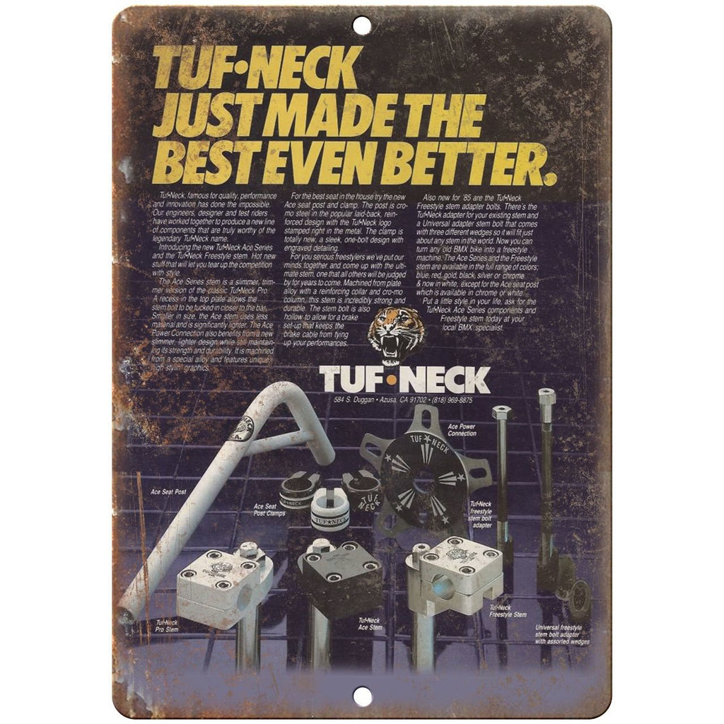 Tuf-Neck 2000 Superbyke BMX - 10" x 7" Metal Sign Vintage Look Reproduction B80