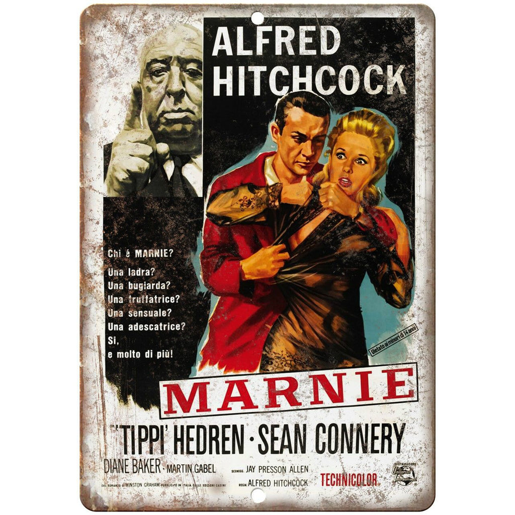 Alfred Hitchcock Marinie Movie Poster 10" X 7" Reproduction Metal Sign I105