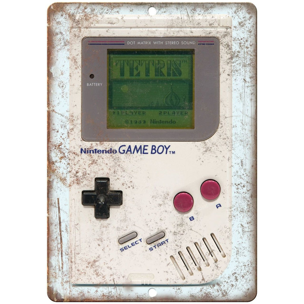 Nintendo Game Boy, Tetris, NES, Vintage Gmaing 10" x 7" Reproduction Metal Sign
