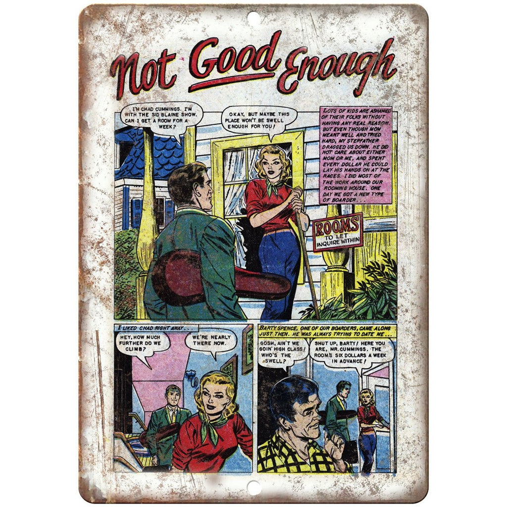 Ace Comics No Good Enough Comic Strip 10" X 7" Reproduction Metal Sign J397