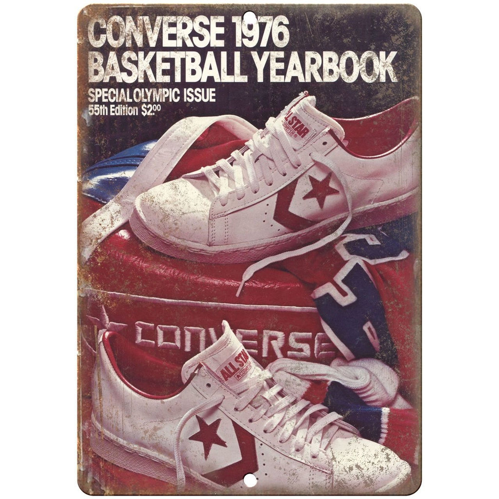 1976 Converse Basketball Yearbook RARE 10" x 7" Reproduction Metal Sign