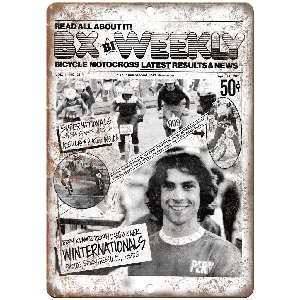 1976 BX Bi Weekly RARE vintage BMX Magazine 10" x 7" reproduction metal sign B93