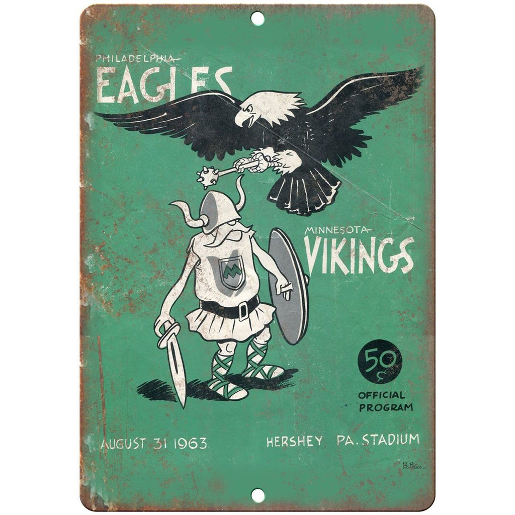 Vintage Philadelphia Eagles Magazine Cover 10 x 7 Reproduction Metal –  Rusty Walls Sign Shop