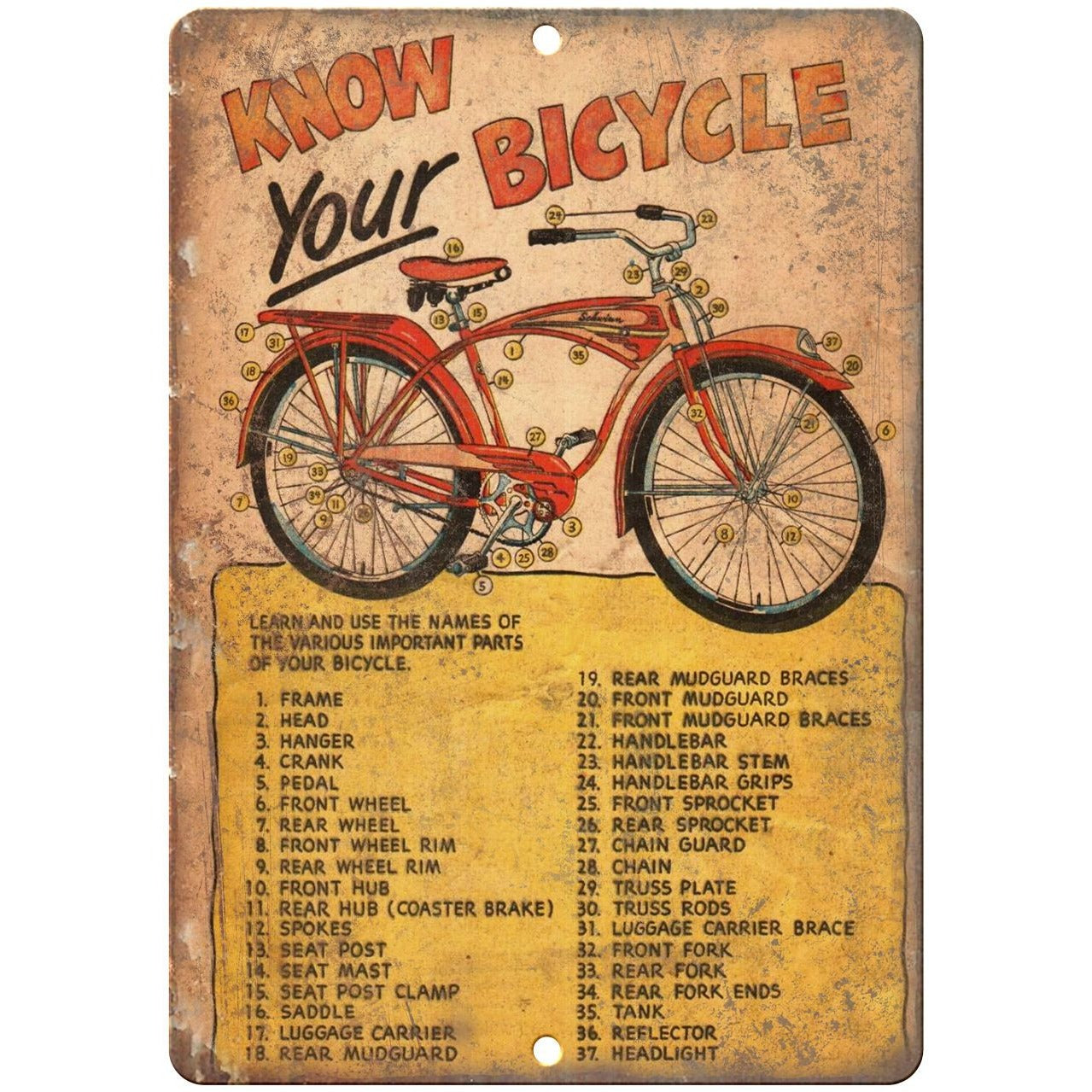 schwinn bicycle signs American Vintage Ad Schwinn Bicycle sign Like new