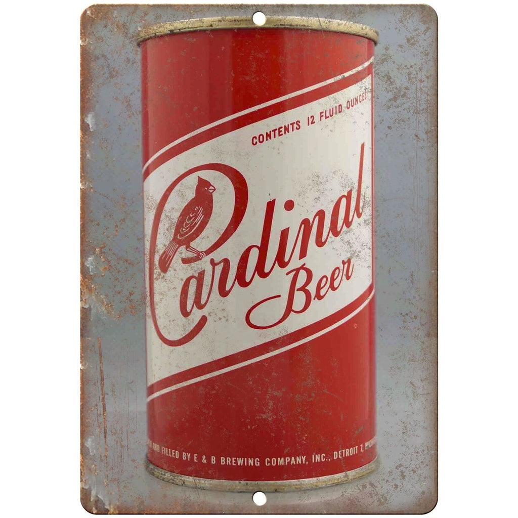 Vintage Beer Can Cardinal Beer 10" x 7" reproduction metal sign