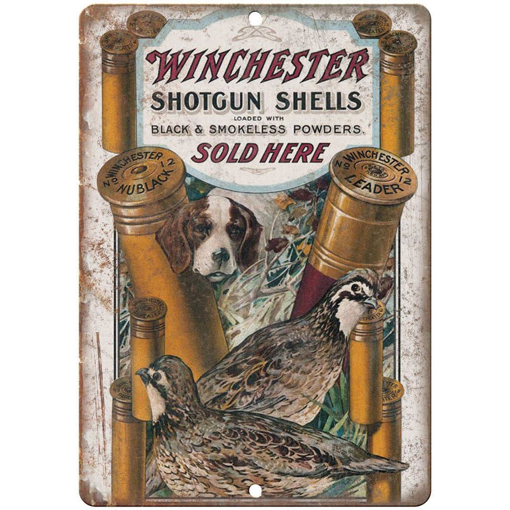 Winchester shotgun shells vintage ad 10" x 7" reproduction metal sign