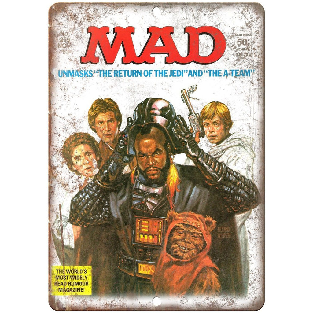 1983 Mad Magazine NO. 259 Star Wars Cover 10" x 7" Reproduction Metal Sign J61