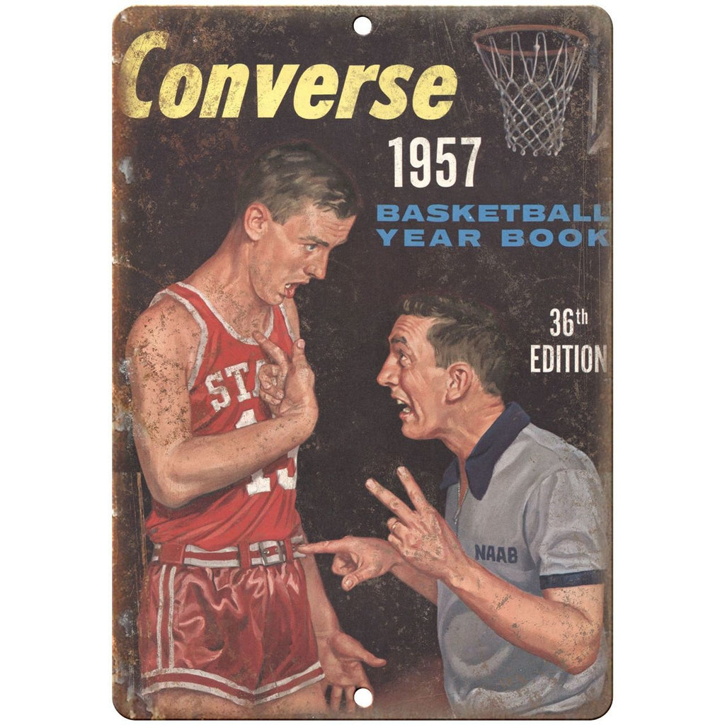 1957 Converse Basketball Yearbook RARE sneaker 10" x 7" Reproduction Metal Sign
