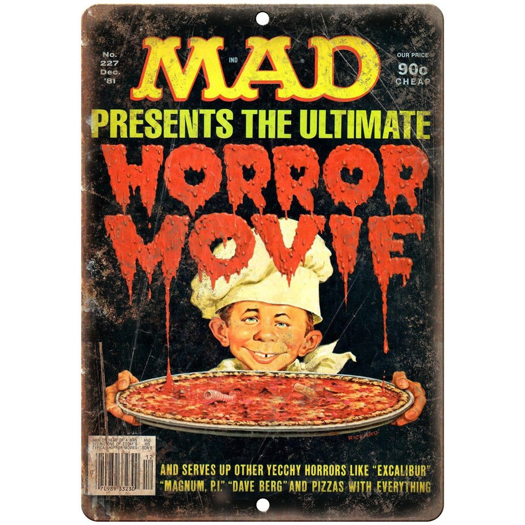 1981 Mad Magazine No 227 Cover Art 10" x 7" Reproduction Metal Sign J56