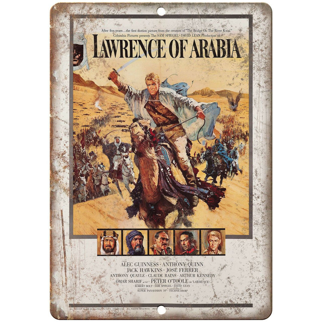 Lawrence of Arabia Vintage Poster Art 9" x 12" Reproduction Metal Sign I142