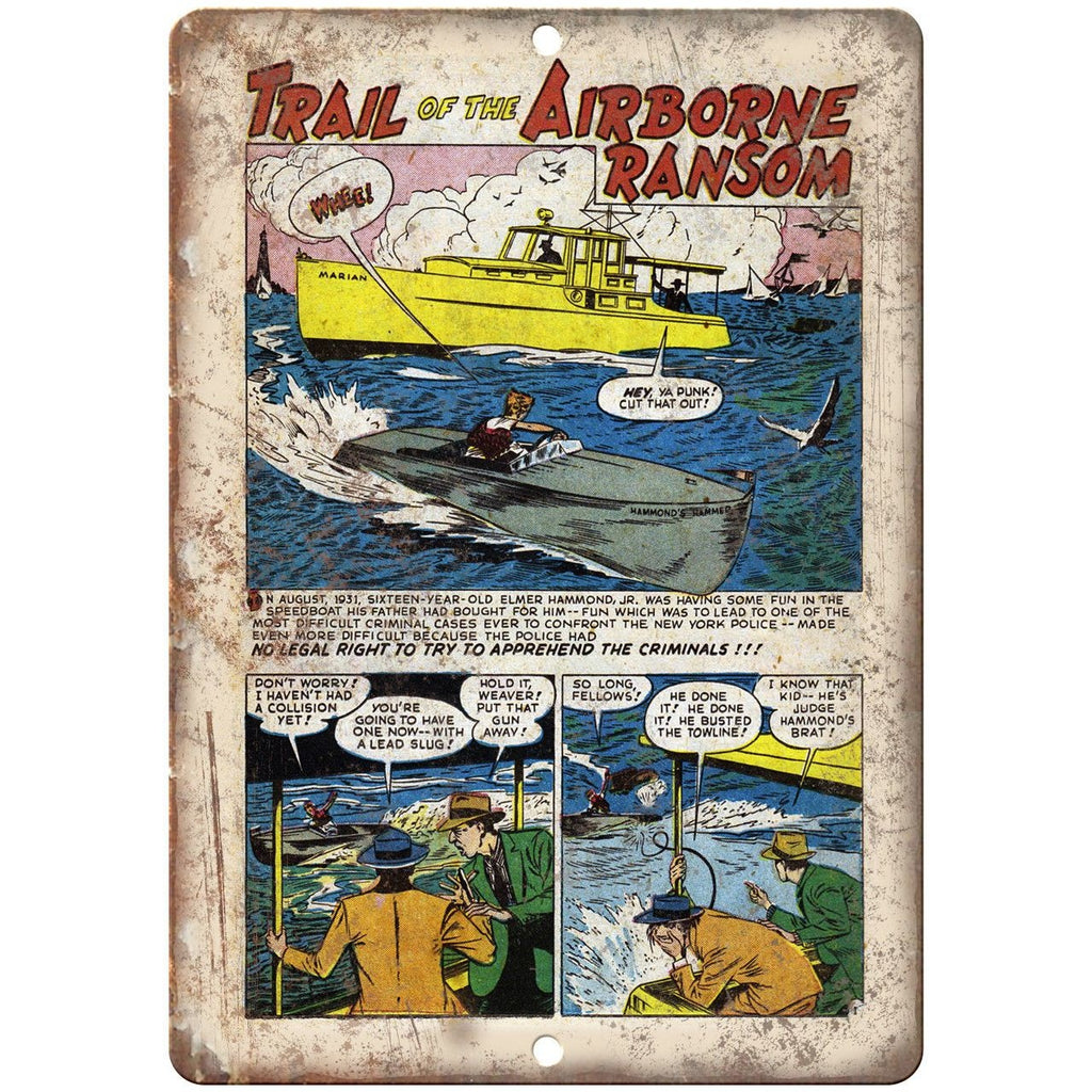 Ace Comics Trail of the Ariborne Ransom 10" X 7" Reproduction Metal Sign J376