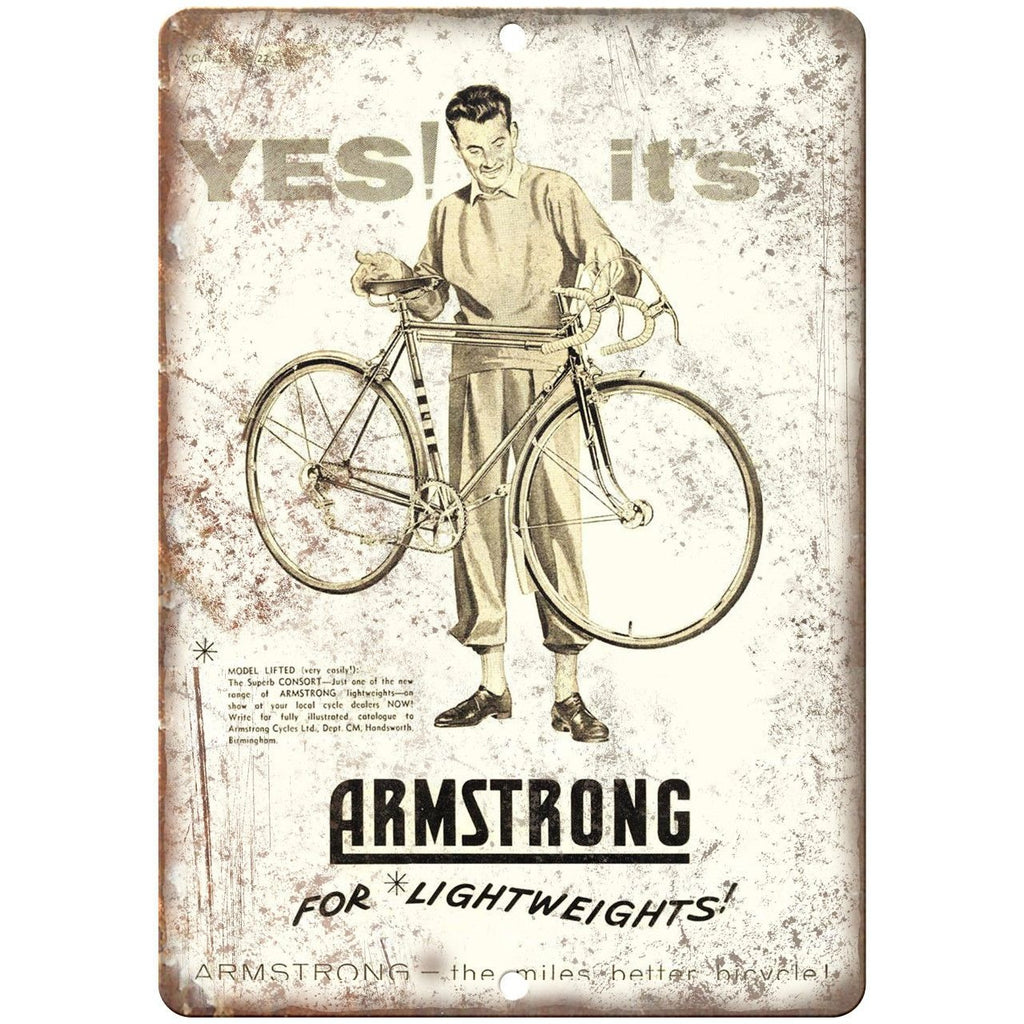 Armstrong Consort Vintage Bicycle Ad 10" x 7" Reproduction Metal Sign B242