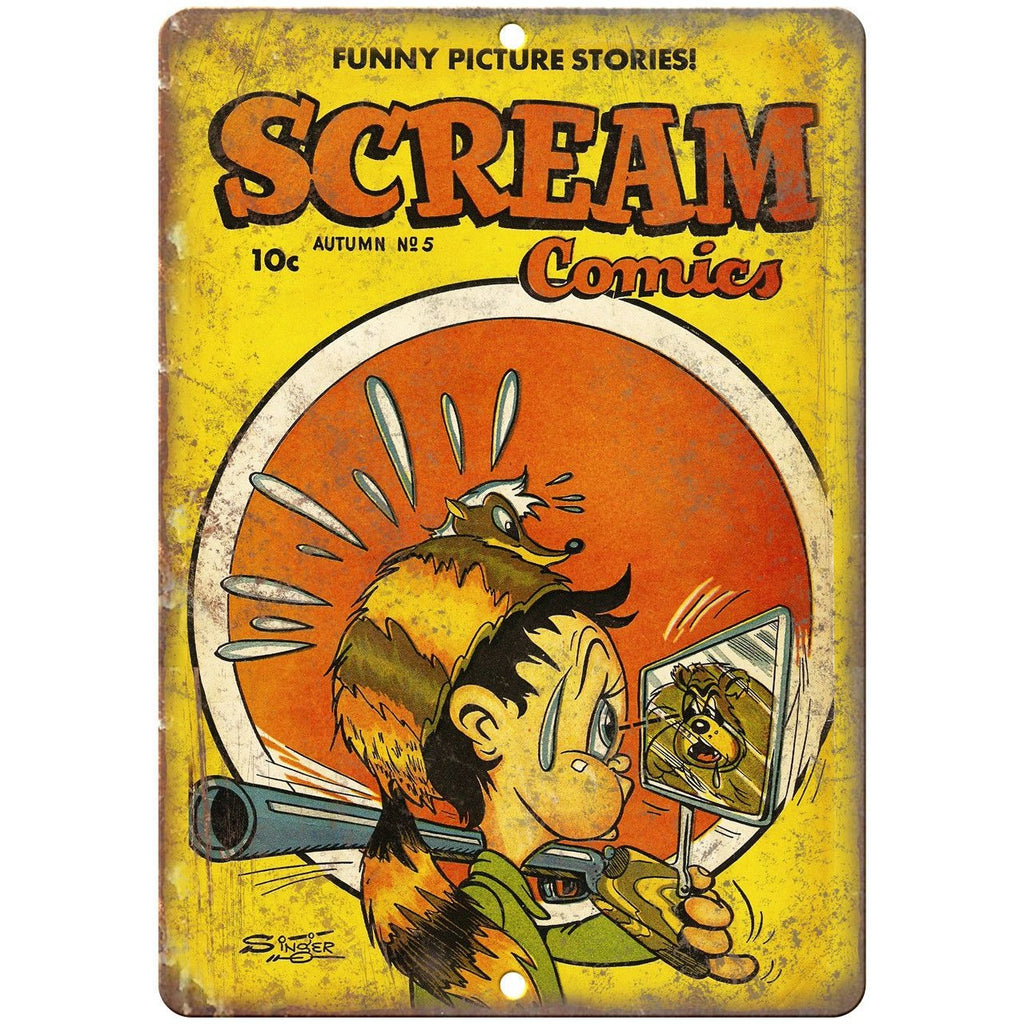 Scream Comics #5 Ace Golden Age Comics 10" X 7" Reproduction Metal Sign J487