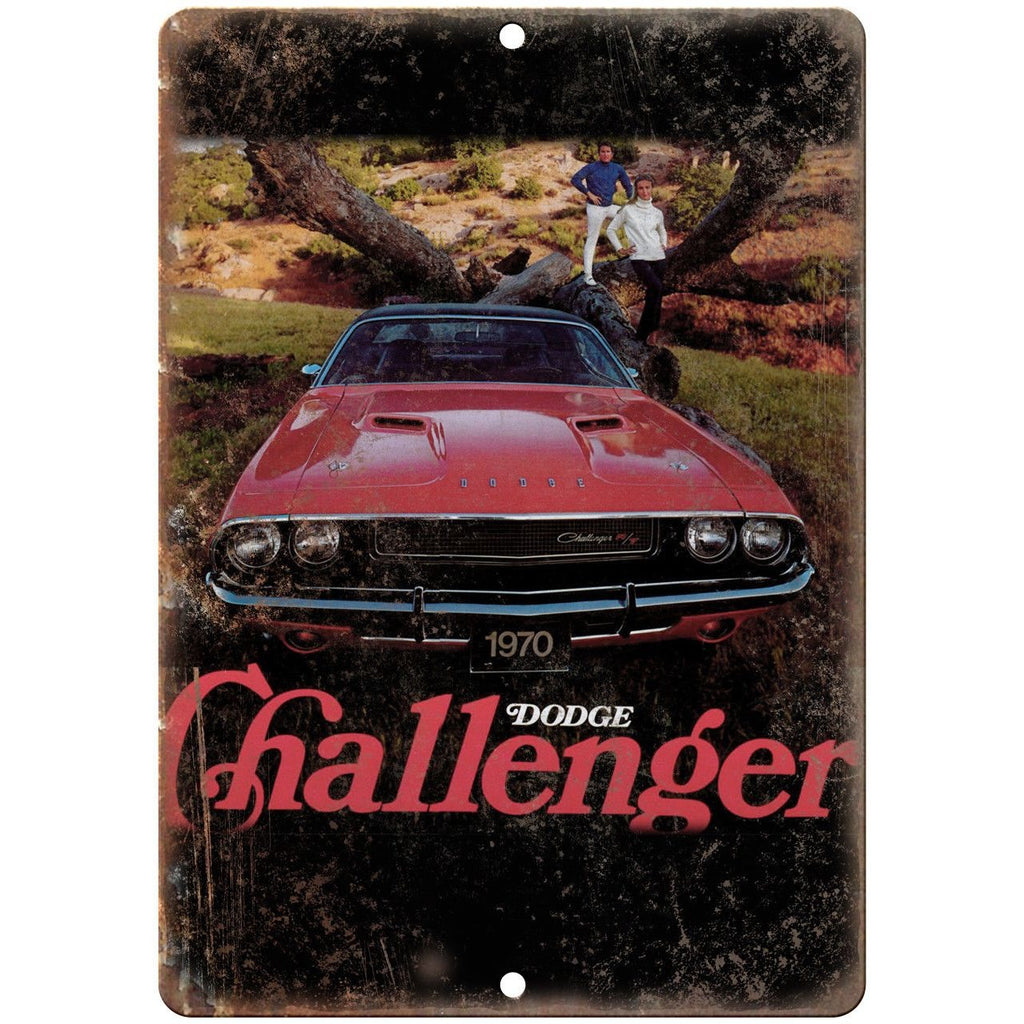 1970 Dodge Challenger Vintage Car Ad 10" x 7" Reproduction Metal Sign A212