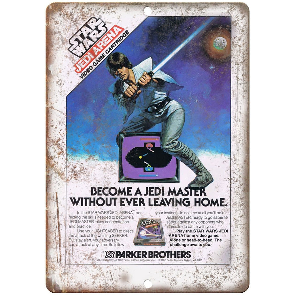 Star Wars Jedi Arena Parker Brothers Video Game 10" x 7" Reproduction Metal Sign