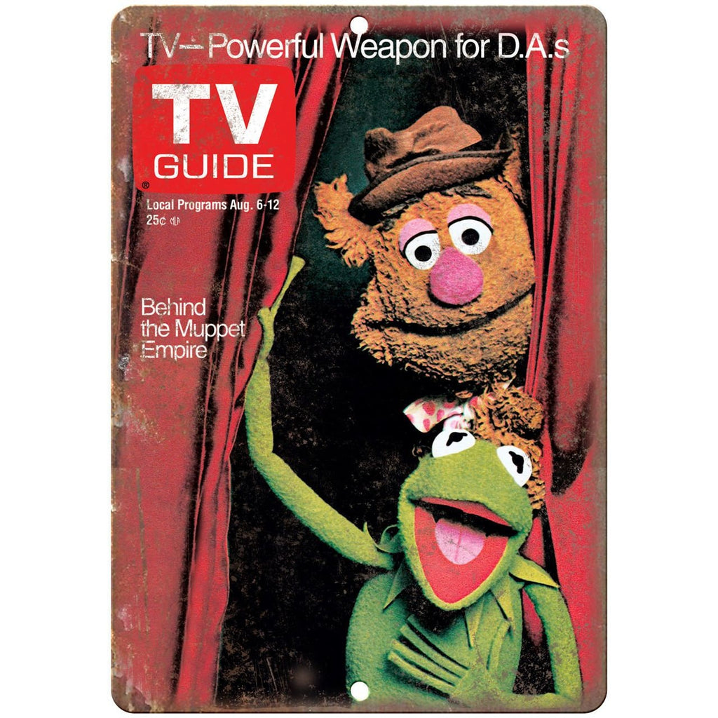 TV Guide Cover The Muppets Jim Henson 10" x 7" Reproduction Metal Sign I49