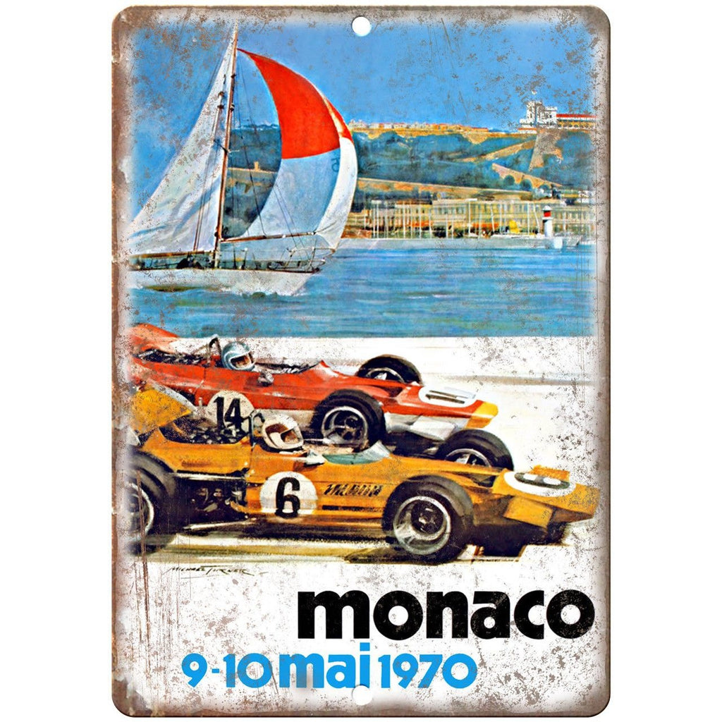 1970 Monaco Mai Formula One Italy 10" X 7" Reproduction Metal Sign A54