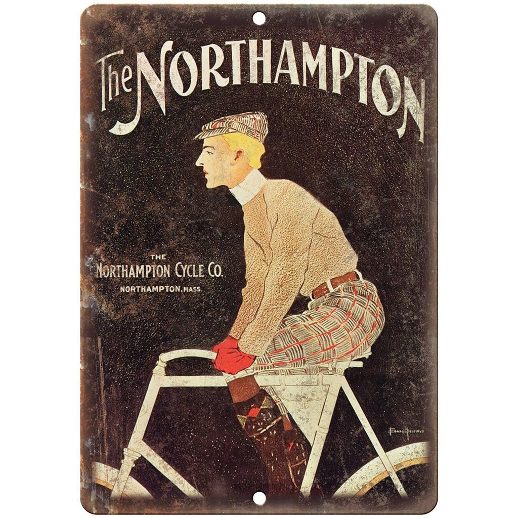The Northampton Cycle Co. Vintage Bicycle 10" x 7" Reproduction Metal Sign B347