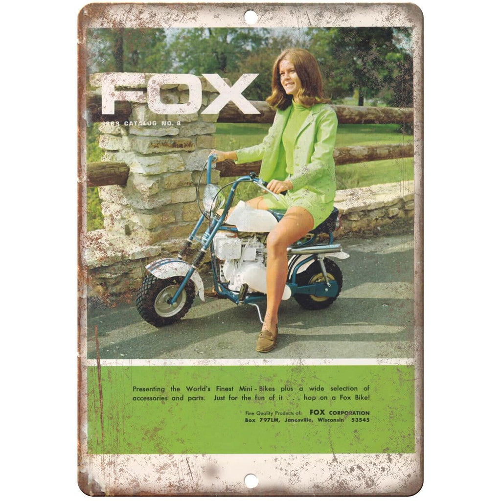1963 FOX Mini-Bike Vintage Ad 10" x 7" Reproduction Metal Sign A470