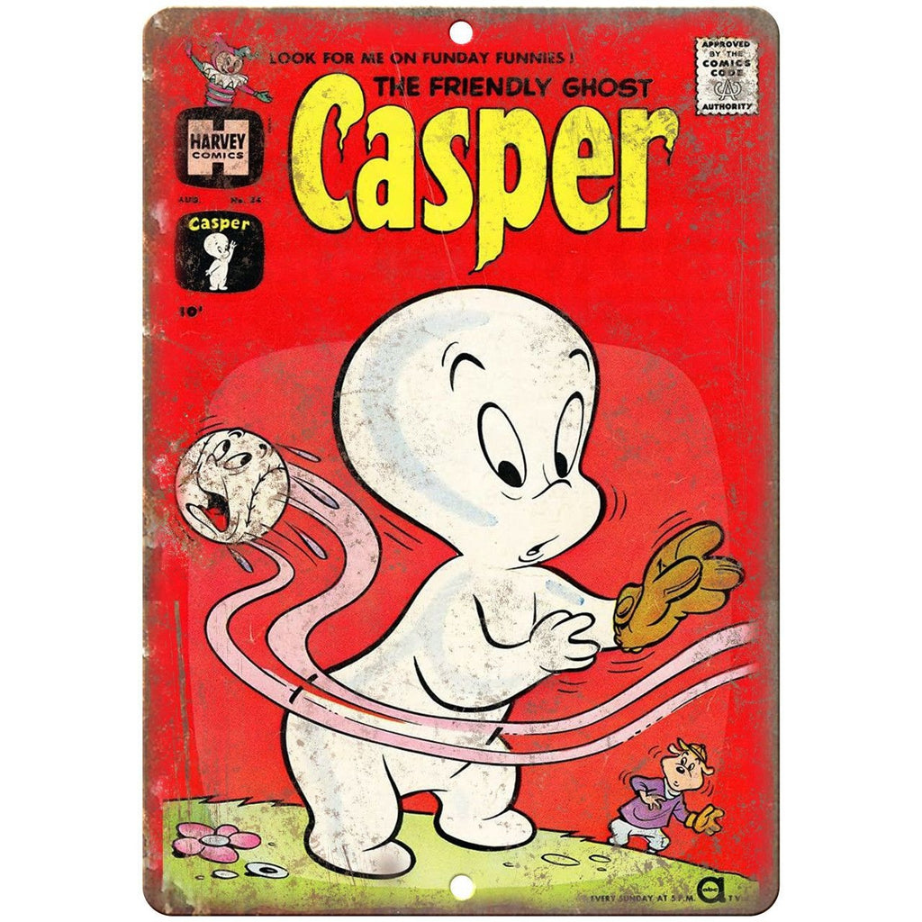 Casper The Friendly Ghost Comic Harvey 10" X 7" Reproduction Metal Sign J190