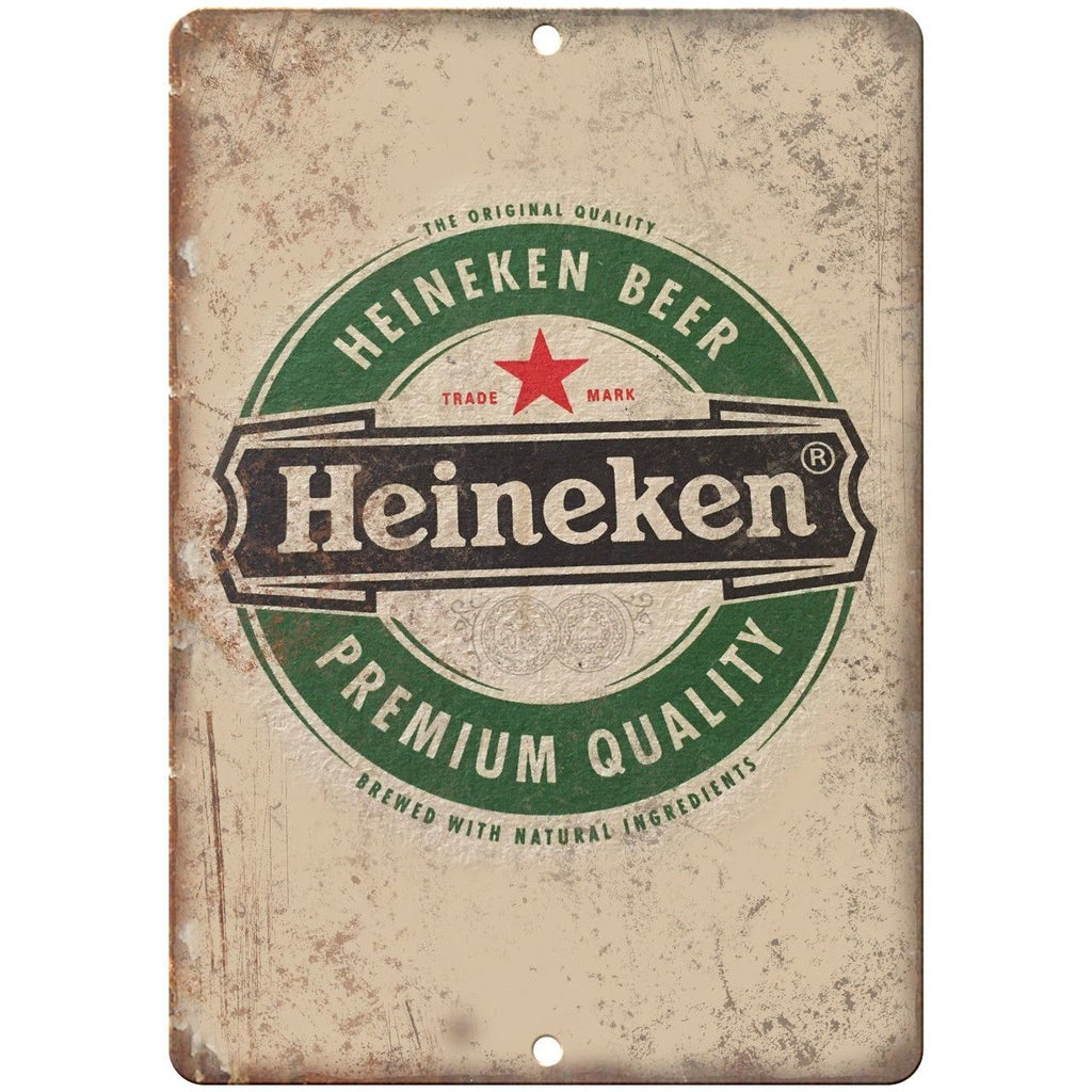 Heineken Beer Vintage Ad 10" X 7" Reproduction Metal Sign E197