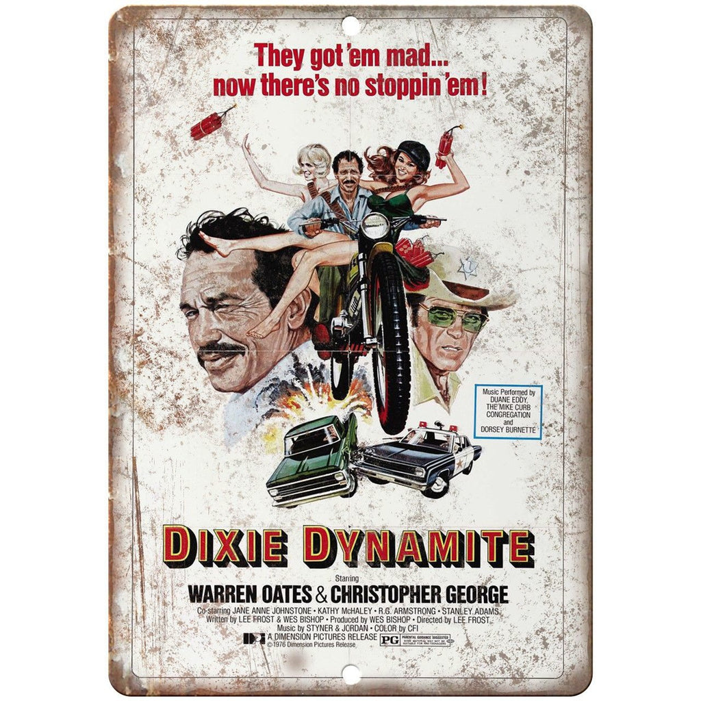 Dixie Dynamite Warren Oates Movie Poster 10" x 7" Reproduction Metal Sign