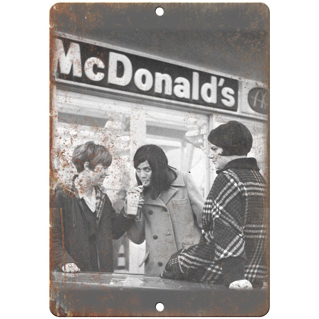 Vintage McDonald's Photos 1960's 10" X 7" Reproduction Metal Sign N241