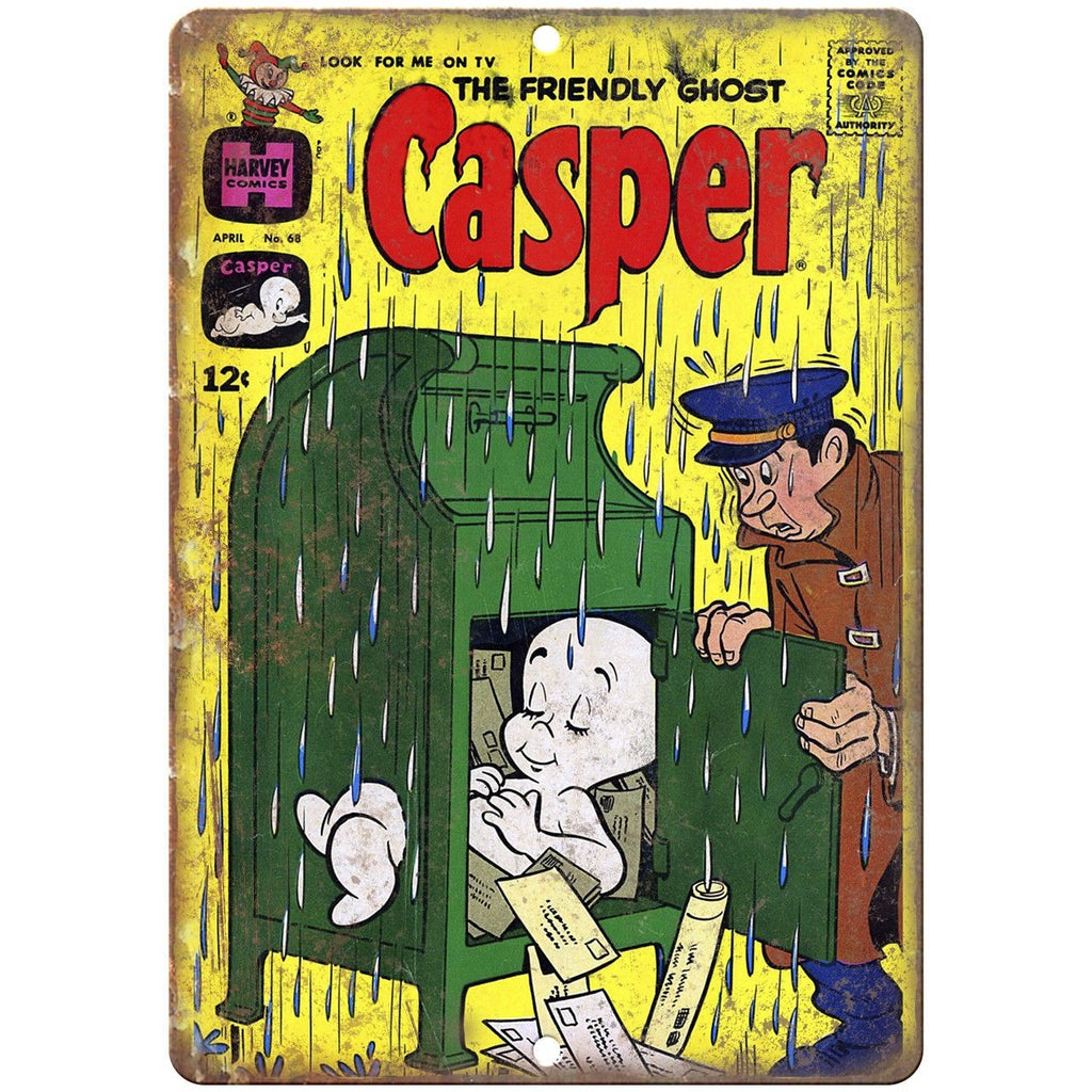 Casper The Friendly Ghost Harvey Comics 10" X 7" Reproduction Metal Sign J192