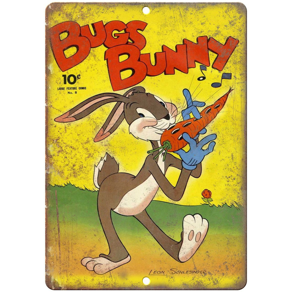 Bugs Bunny Leon Schlesinger Vintage Comic Art 10"x7" Reproduction Metal Sign J82