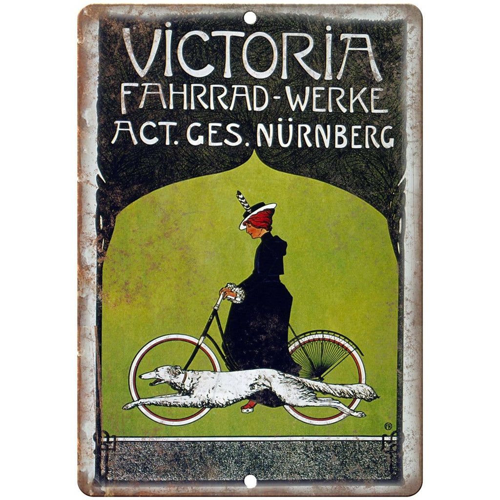 Victoria Bicycles Vintage Ad 10" x 7" Reproduction Metal Sign B303
