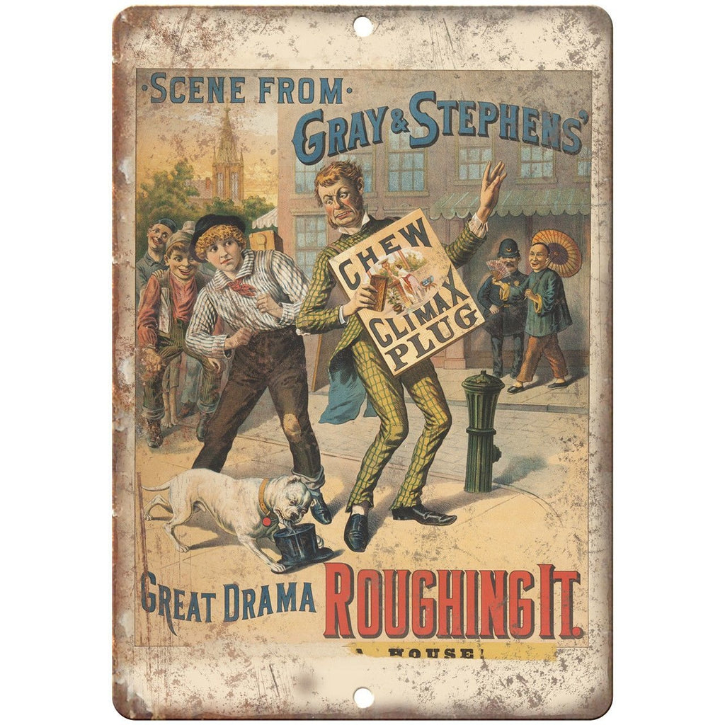 Gray & Stephens Roughing It Circus 10" X 7" Reproduction Metal Sign ZH44